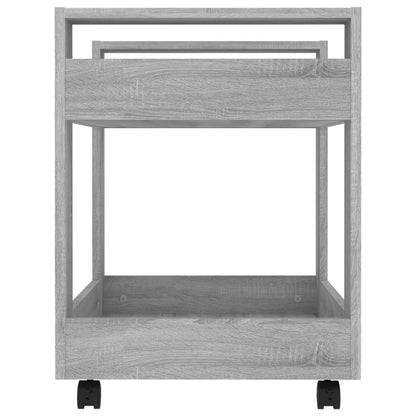 vidaXL Desk Trolley Grey Sonoma 60x45x60 cm Engineered Wood