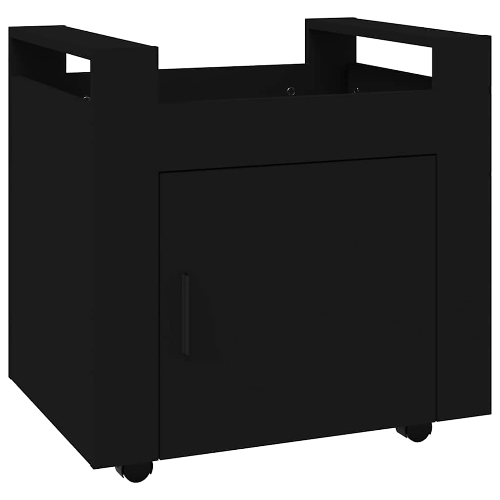 vidaXL Desk Trolley Black 60x45x60 cm Engineered Wood