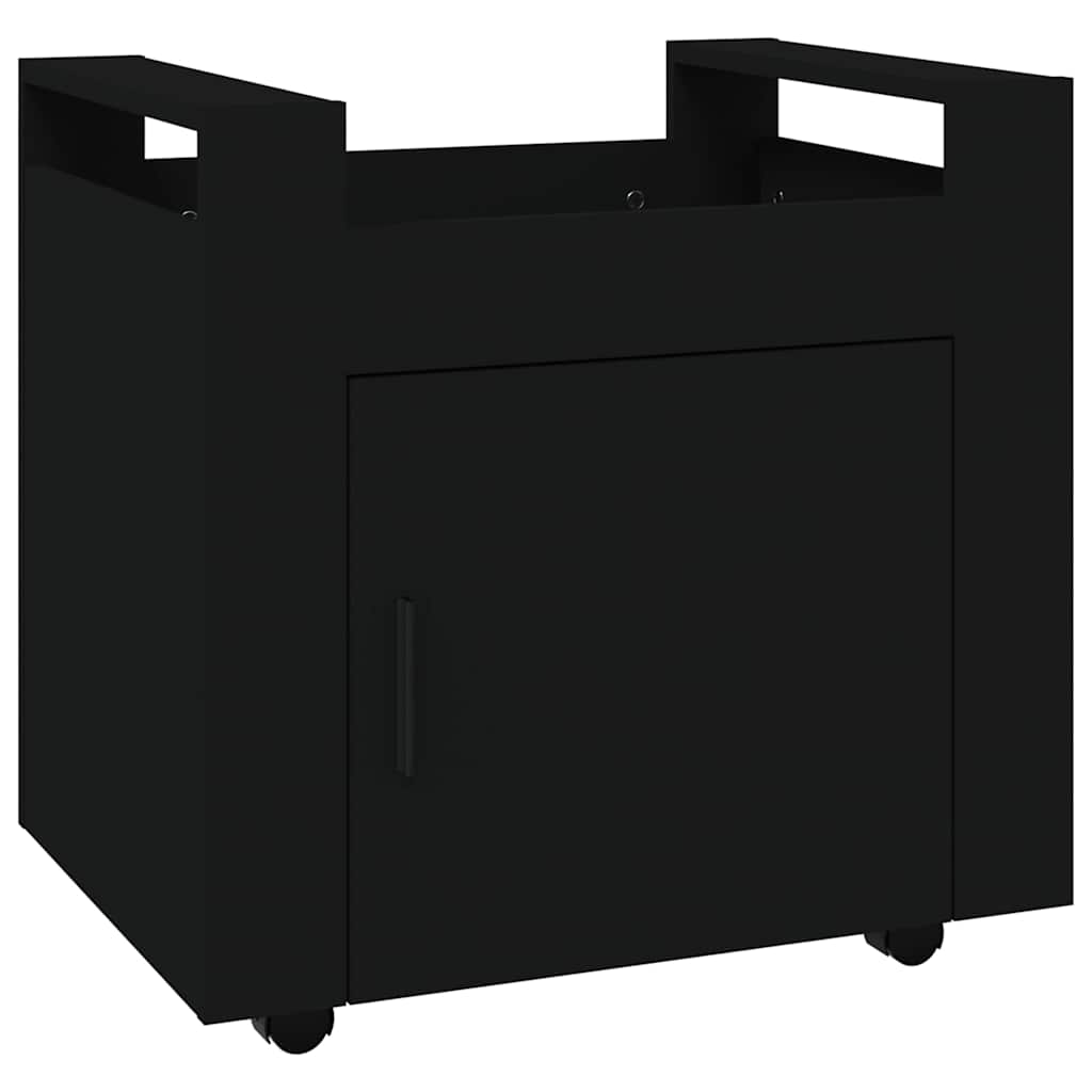 vidaXL Desk Trolley Black 60x45x60 cm Engineered Wood