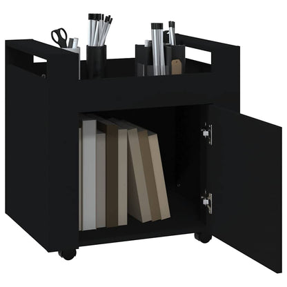 vidaXL Desk Trolley Black 60x45x60 cm Engineered Wood