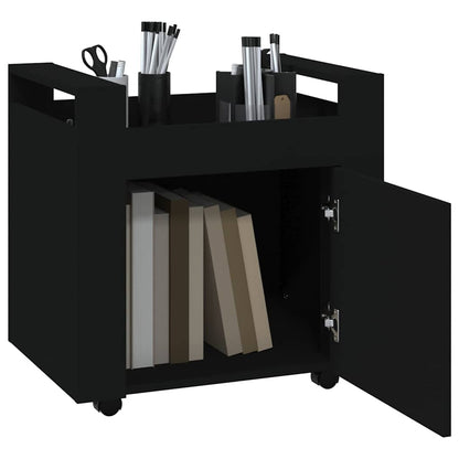vidaXL Desk Trolley Black 60x45x60 cm Engineered Wood