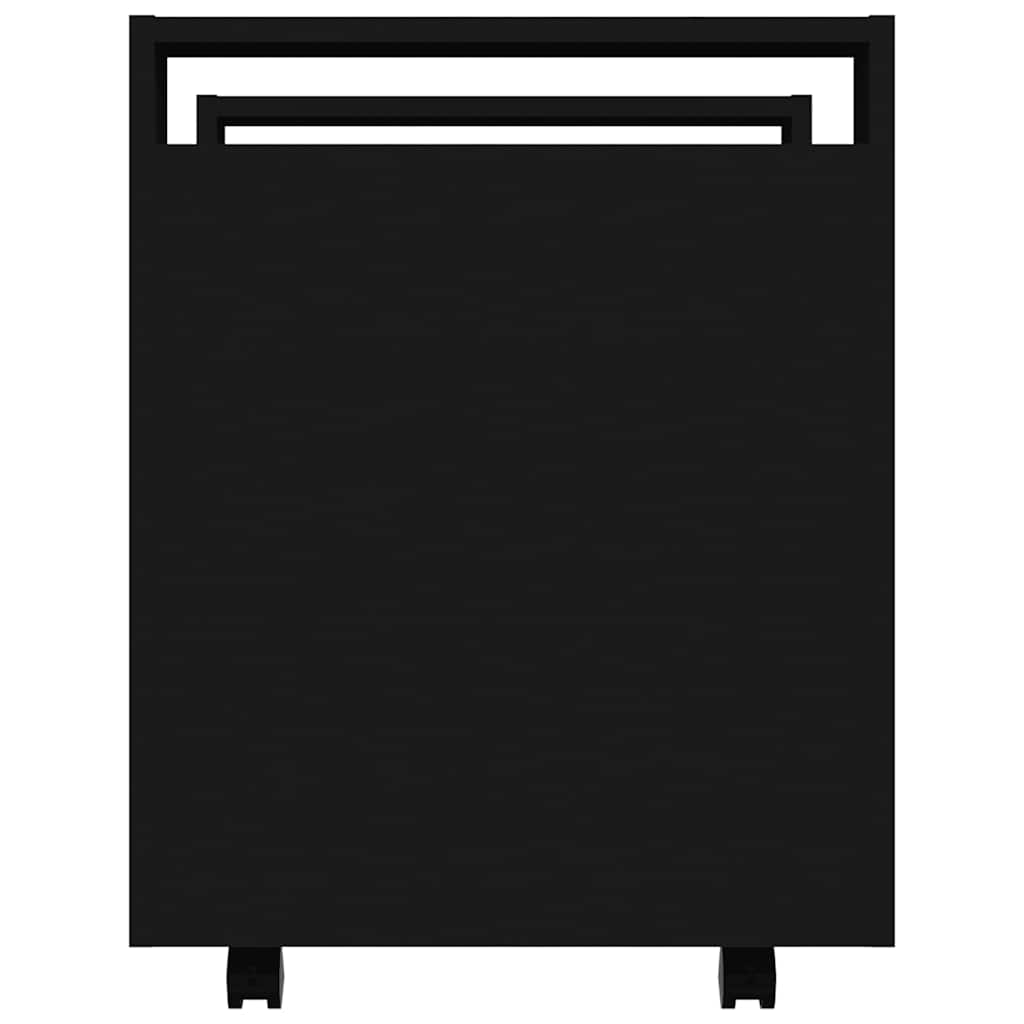 vidaXL Desk Trolley Black 60x45x60 cm Engineered Wood