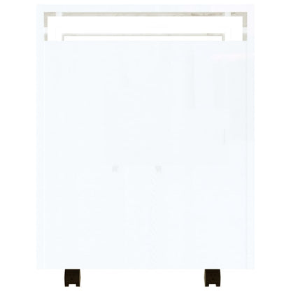 vidaXL Desk Trolley High Gloss White 60x45x60 cm Engineered Wood