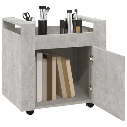vidaXL Desk Trolley Concrete Grey 60x45x60 cm Engineered Wood