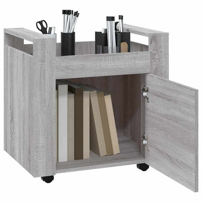 vidaXL Desk Trolley Grey Sonoma 60x45x60 cm Engineered Wood