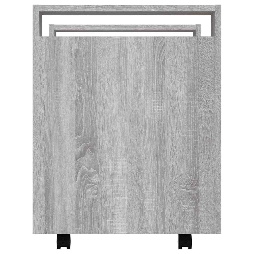 vidaXL Desk Trolley Grey Sonoma 60x45x60 cm Engineered Wood