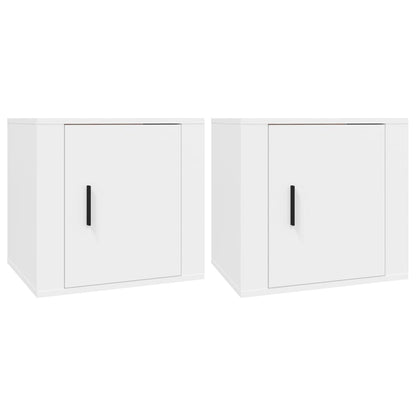 vidaXL Bedside Cabinets 2 pcs White 50x39x47 cm