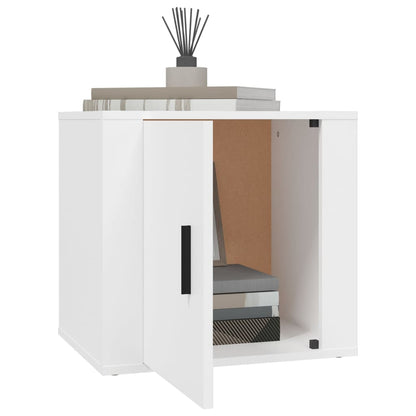 vidaXL Bedside Cabinets 2 pcs White 50x39x47 cm