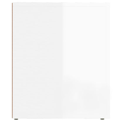 vidaXL Bedside Cabinets 2 pcs High Gloss White 50x39x47 cm