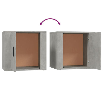 vidaXL Bedside Cabinet Concrete Grey 50x39x47 cm