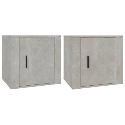 vidaXL Bedside Cabinets 2 pcs Concrete Grey 50x39x47 cm
