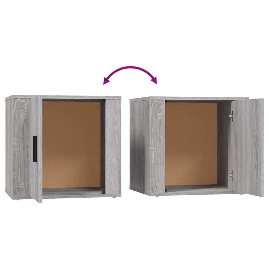 vidaXL Bedside Cabinet Grey Sonoma 50x39x47 cm