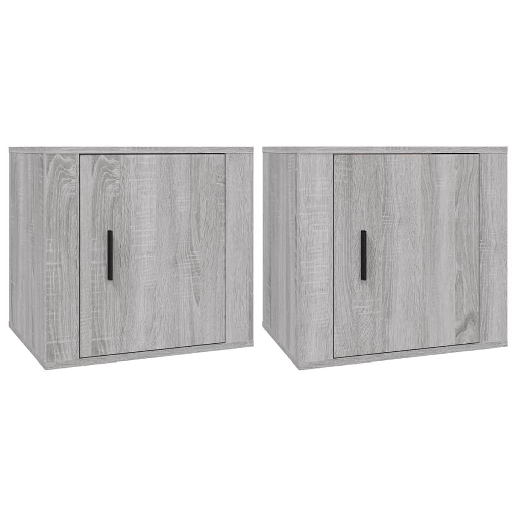 vidaXL Bedside Cabinets 2 pcs Grey Sonoma 50x39x47 cm