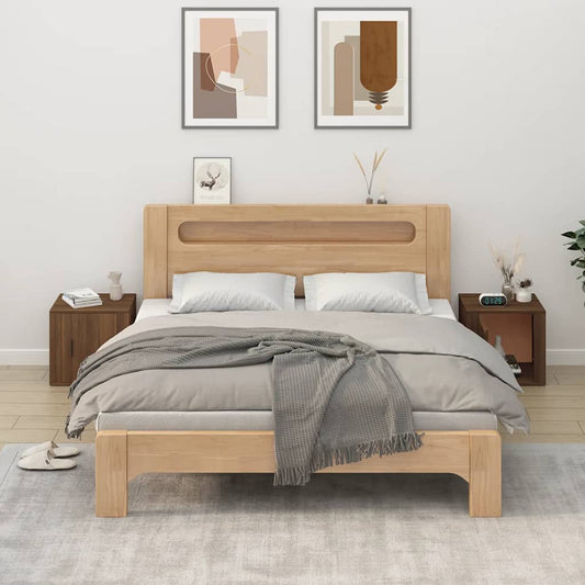 vidaXL Bedside Cabinets 2 pcs Brown Oak 50x39x47 cm