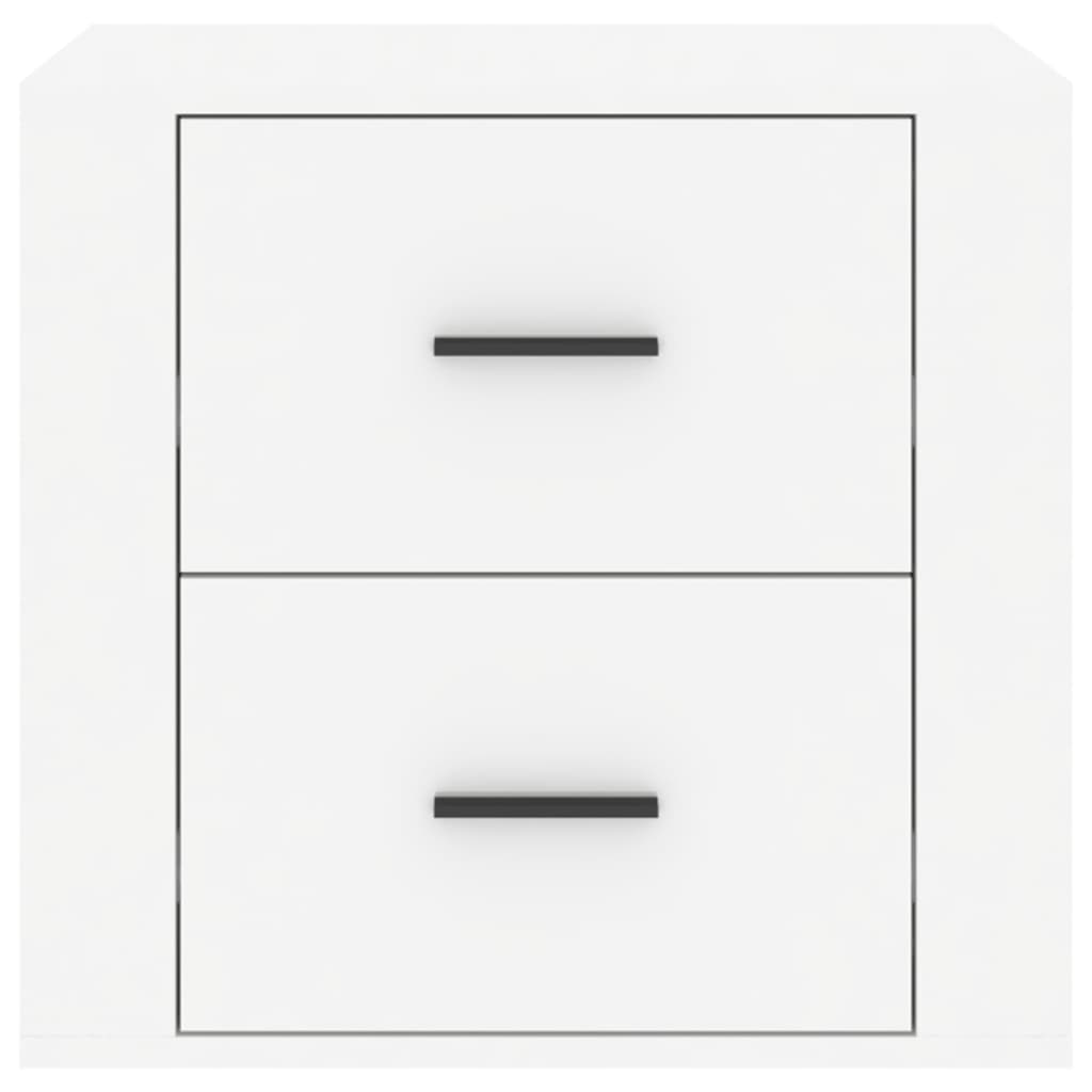 vidaXL Bedside Cabinet High Gloss White 50x39x47 cm