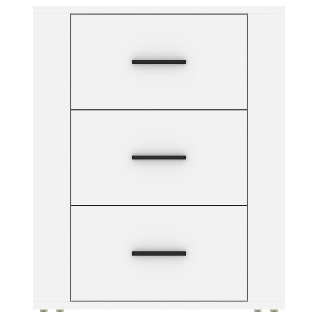 vidaXL Bedside Cabinet White 50x36x60 cm Engineered Wood