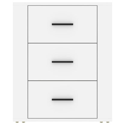 vidaXL Bedside Cabinet White 50x36x60 cm Engineered Wood