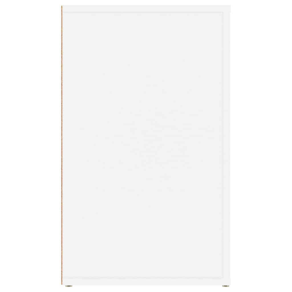 vidaXL Bedside Cabinet White 50x36x60 cm Engineered Wood