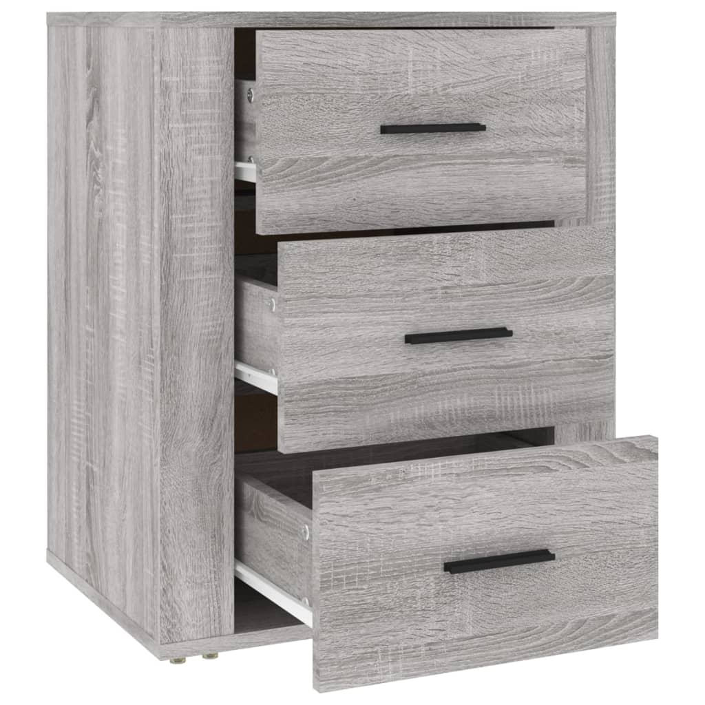 vidaXL Bedside Cabinet Grey Sonoma 50x36x60 cm Engineered Wood