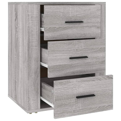 vidaXL Bedside Cabinet Grey Sonoma 50x36x60 cm Engineered Wood