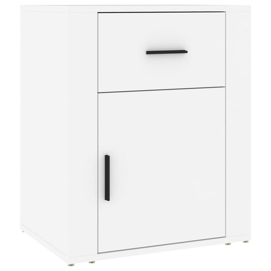 vidaXL Bedside Cabinet | White | Engineered wood | 50 x 36 x 60 cm