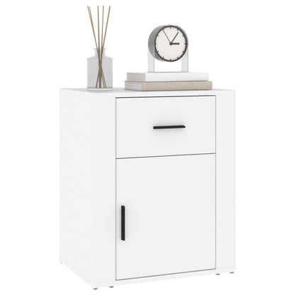 vidaXL Bedside Cabinet | White | Engineered wood | 50 x 36 x 60 cm