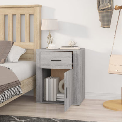 vidaXL Bedside Cabinet Grey Sonoma 50x36x60 cm Engineered Wood