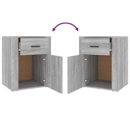 vidaXL Bedside Cabinet Grey Sonoma 50x36x60 cm Engineered Wood