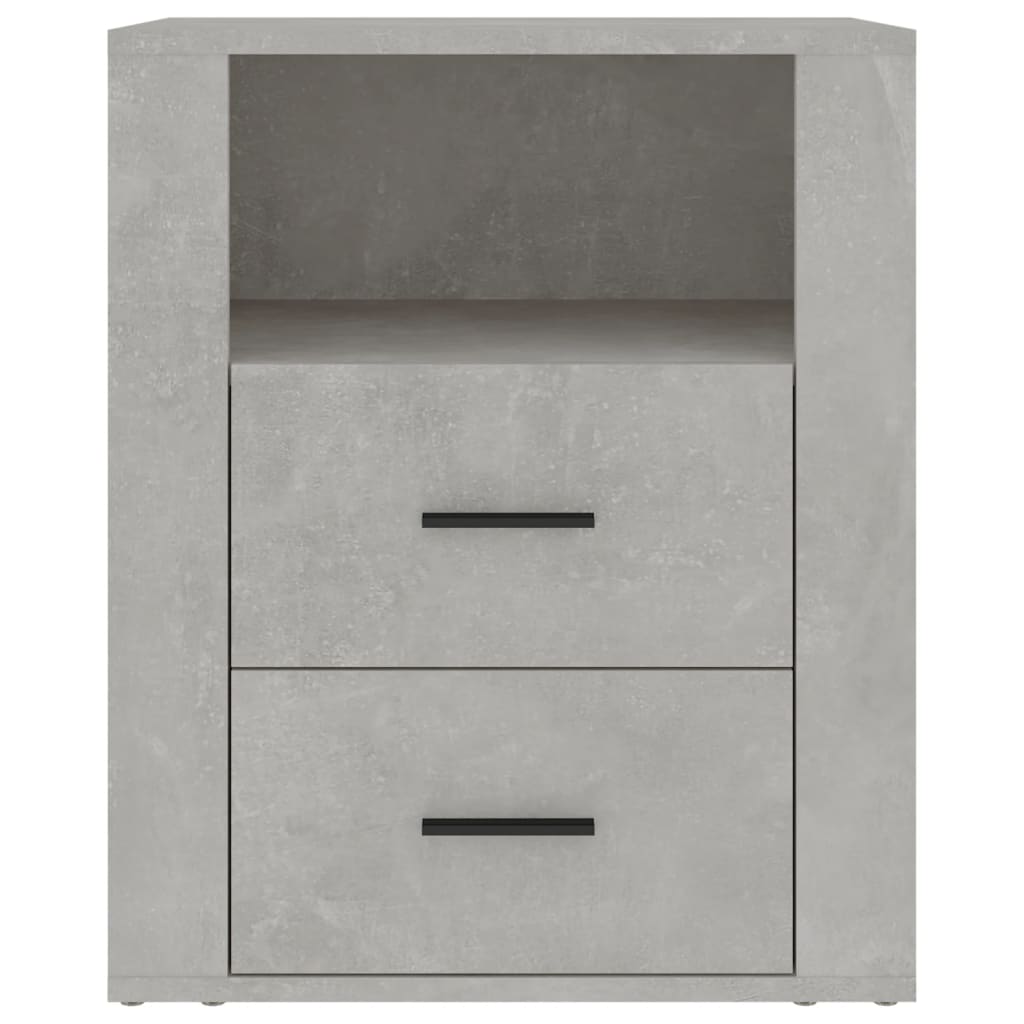 vidaXL Bedside Cabinet Concrete Grey 50x36x60 cm Engineered Wood