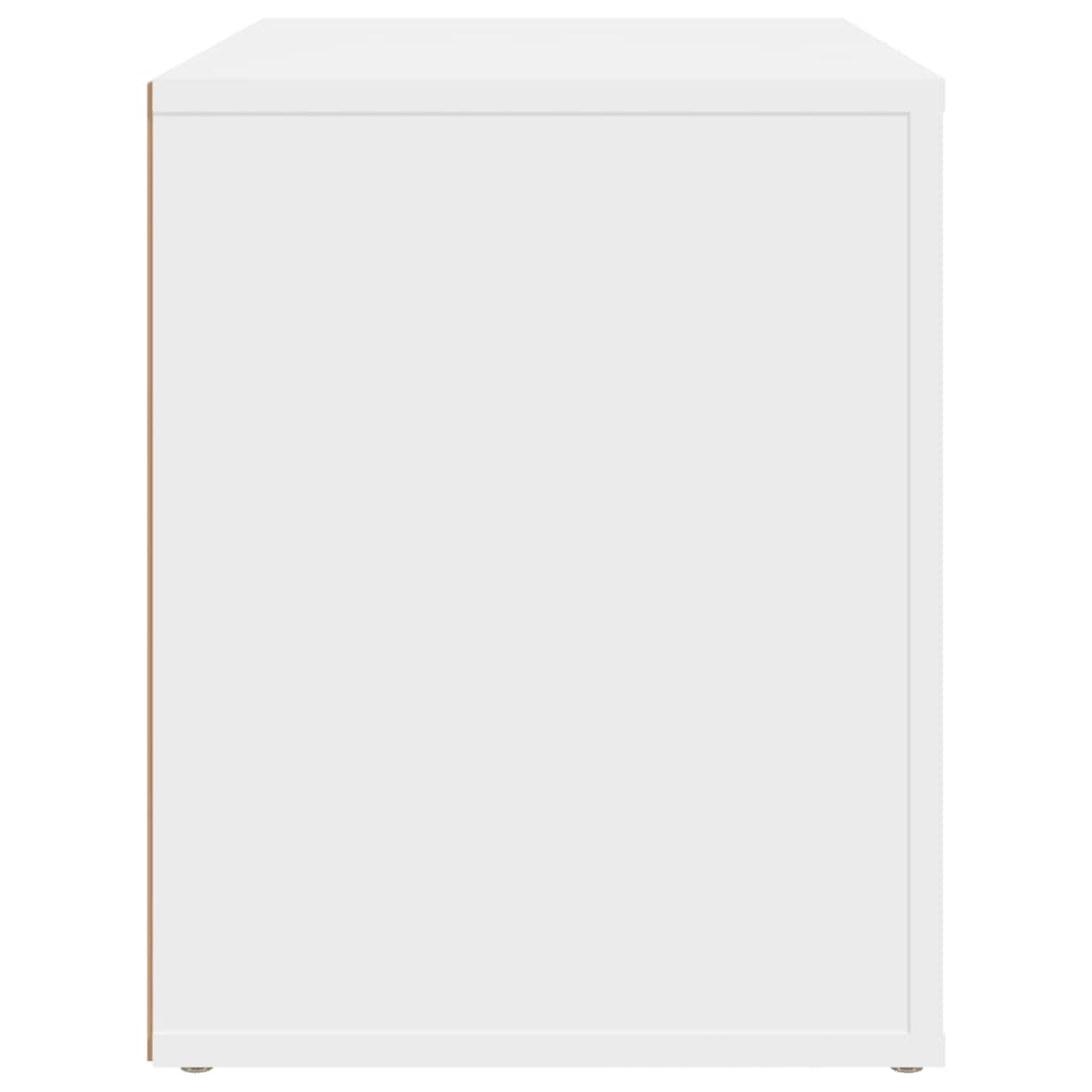 vidaXL Bedside Cabinet White 60x36x45 cm Engineered Wood