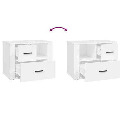 vidaXL Bedside Cabinet White 60x36x45 cm Engineered Wood