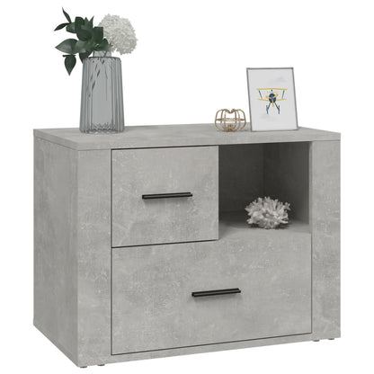 vidaXL Bedside Cabinet Concrete Grey 60x36x45 cm Engineered Wood