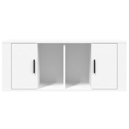 vidaXL TV Cabinet White 100x35x40 cm Engineered Wood