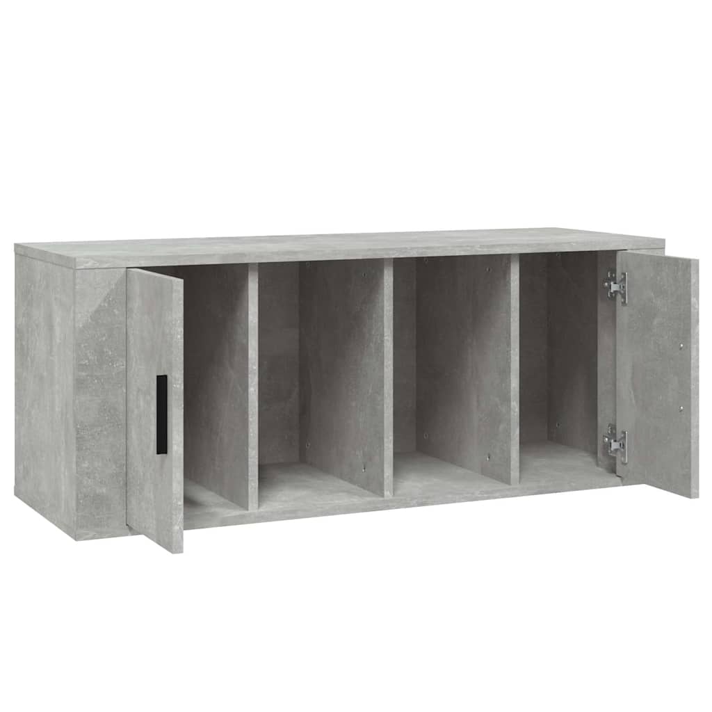 vidaXL TV Cabinet Concrete Grey 100x35x40 cm Engineered Wood