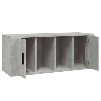 vidaXL TV Cabinet Concrete Grey 100x35x40 cm Engineered Wood