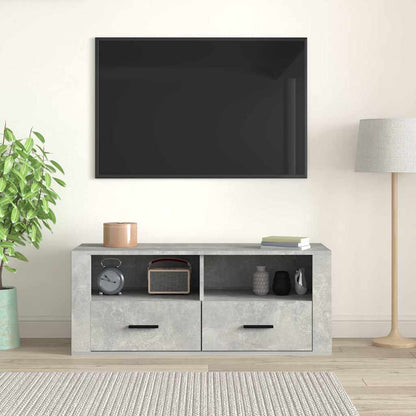 vidaXL TV Cabinet Concrete Grey 100x35x40 cm Engineered Wood