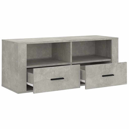 vidaXL TV Cabinet Concrete Grey 100x35x40 cm Engineered Wood