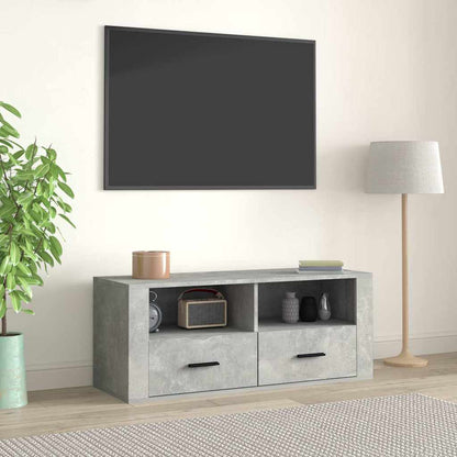 vidaXL TV Cabinet Concrete Grey 100x35x40 cm Engineered Wood