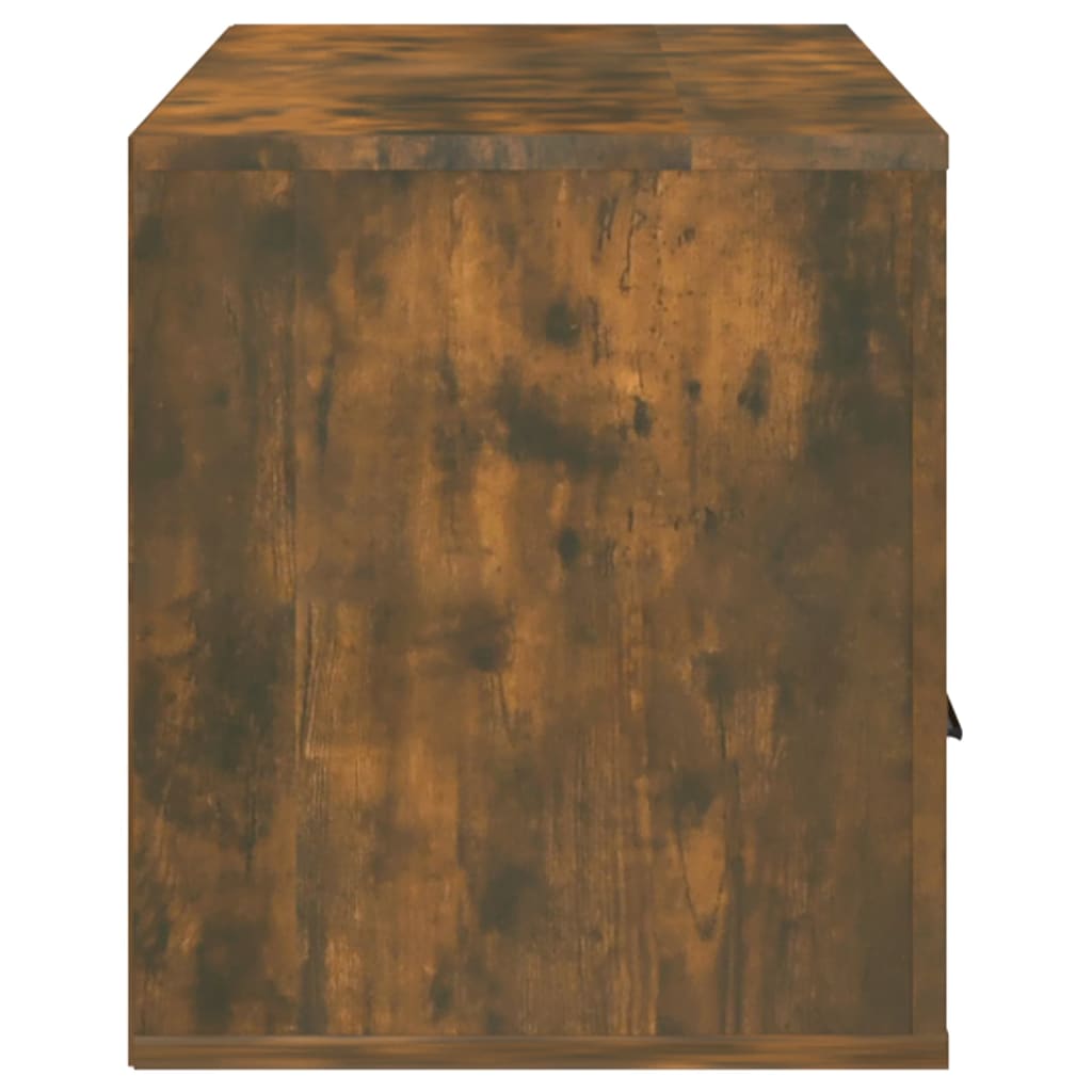 vidaXL TV Cabinet Smoked Oak 100x35x40 cm Engineered Wood