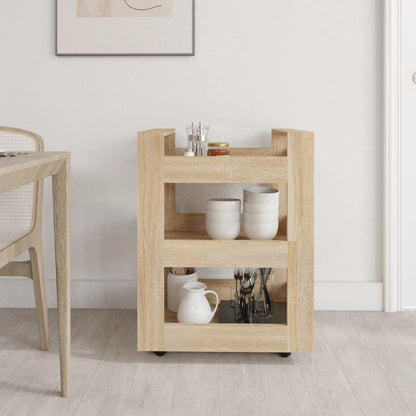 vidaXL Kitchen Trolley Sonoma Oak 60x45x80 cm Engineered Wood