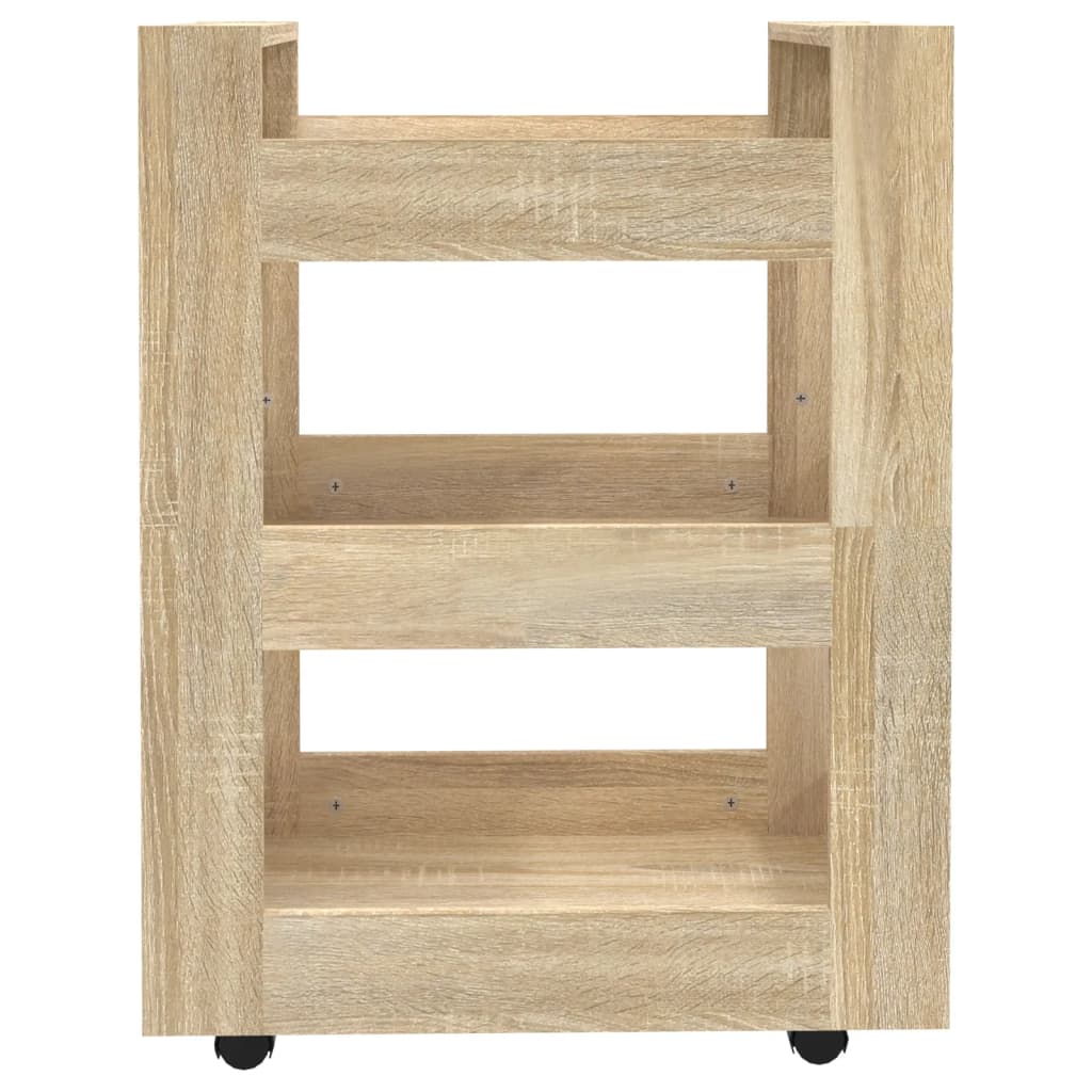 vidaXL Kitchen Trolley Sonoma Oak 60x45x80 cm Engineered Wood