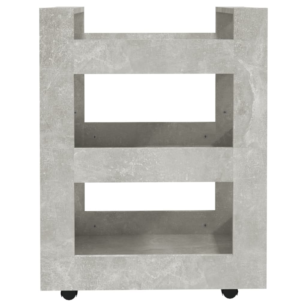 vidaXL Kitchen Trolley Concrete Grey 60x45x80 cm Engineered Wood