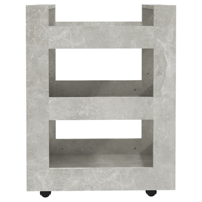 vidaXL Kitchen Trolley Concrete Grey 60x45x80 cm Engineered Wood