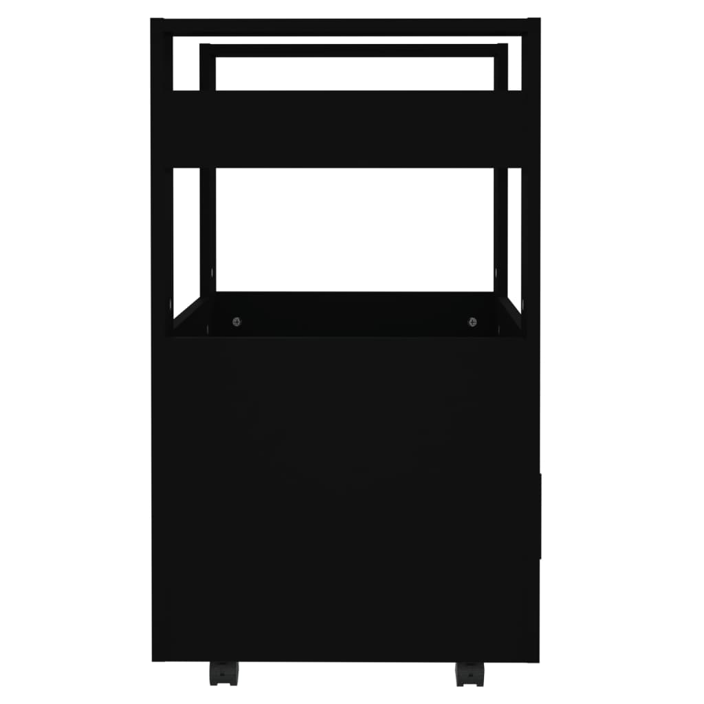 vidaXL Kitchen Trolley Black 60x45x80 cm Engineered Wood