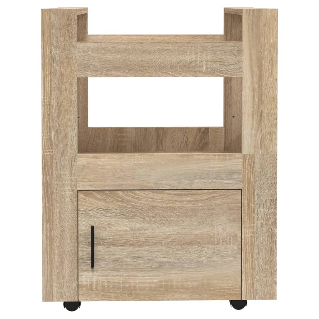 vidaXL Kitchen Trolley Sonoma Oak 60x45x80 cm Engineered Wood