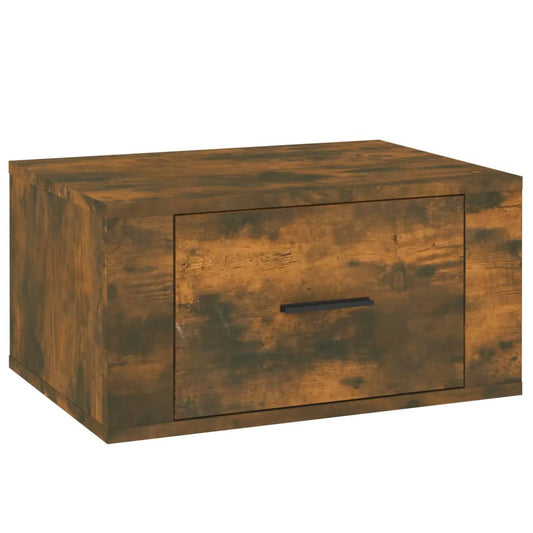 vidaXL Wall-mounted Bedside Cabinet Smoked Oak 50x36x25 cm