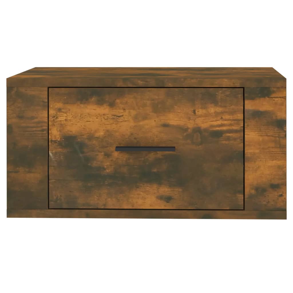 vidaXL Wall-mounted Bedside Cabinet Smoked Oak 50x36x25 cm