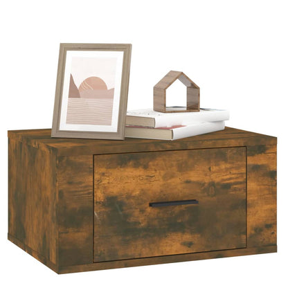 vidaXL Wall-mounted Bedside Cabinets 2 pcs Smoked Oak 50x36x25 cm