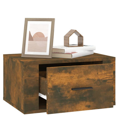 vidaXL Wall-mounted Bedside Cabinets 2 pcs Smoked Oak 50x36x25 cm