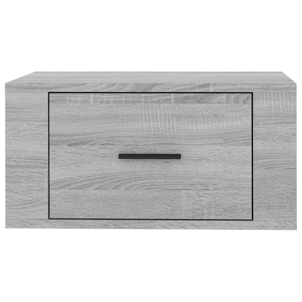 vidaXL Wall-mounted Bedside Cabinet Grey Sonoma 50x36x25 cm